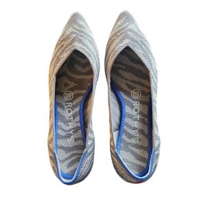 ROTHY'S THE POINT GREY ZEBRA SIZE 6.5